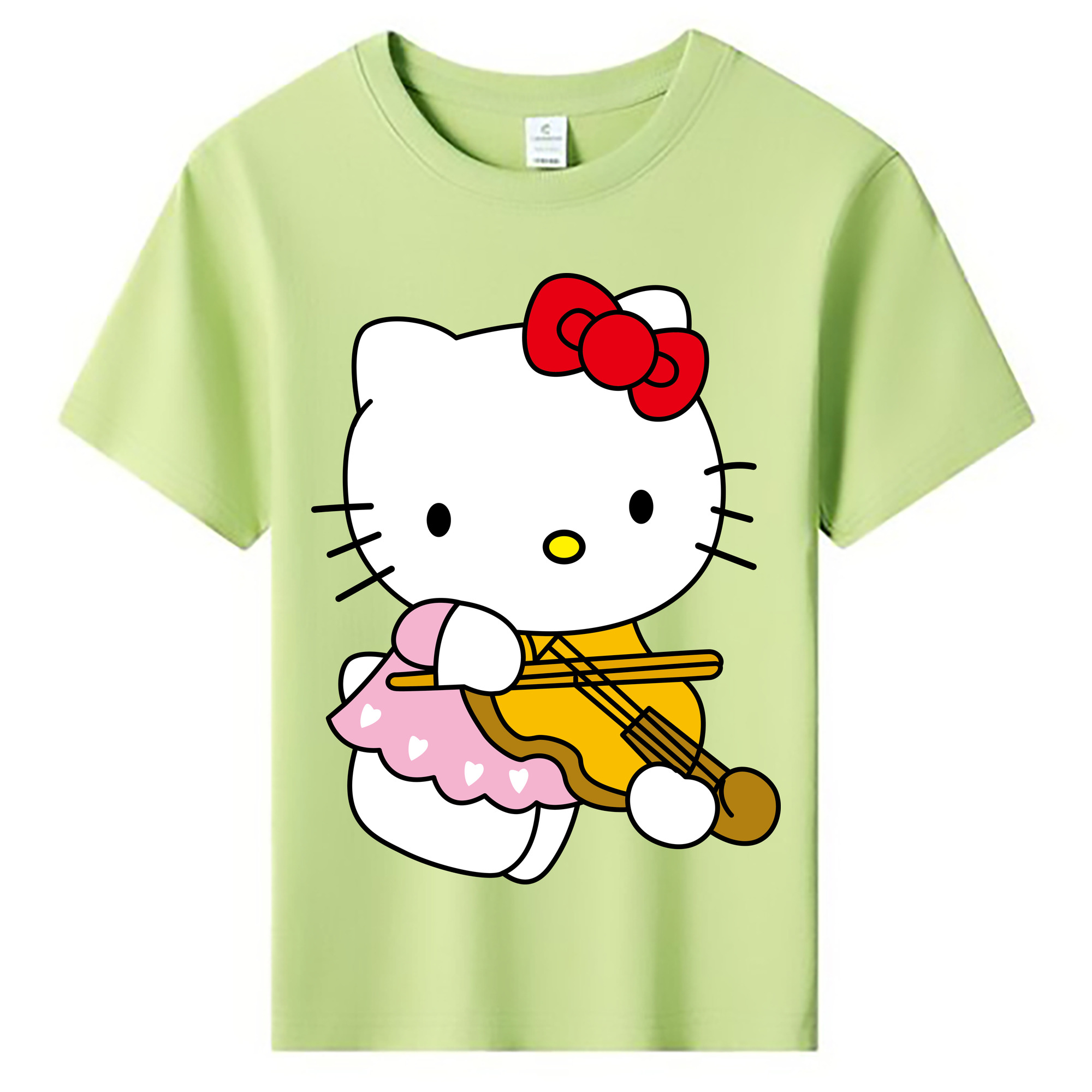 （画像用） Hello Kitty ハローキティ 綿100％キッズTシャツ（フロントプリント）